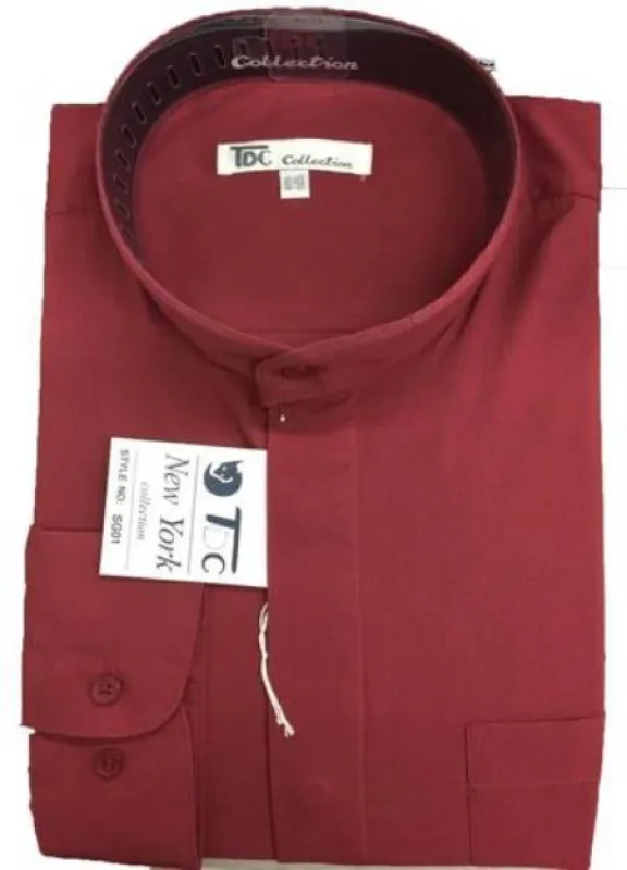 Mens Burgundy Shirt With Tie made by Alberto Nardoni