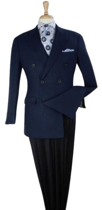 Double Breasted Navy Blazer - Big And Tall Sport Coat sold by Alberto Nardoni