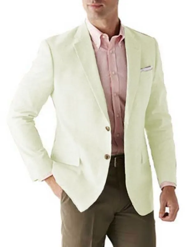 Mens Linen Blazer - Ivory Linen Sport Coat - Summer Blazer made by Alberto Nardoni