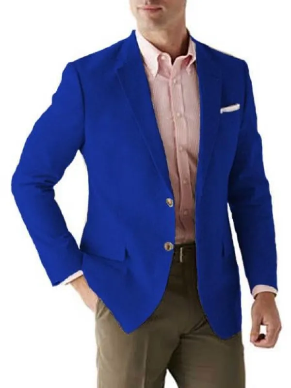Mens Linen Blazer - Royal Blue Linen Sport Coat - Summer Blazer made by Alberto Nardoni