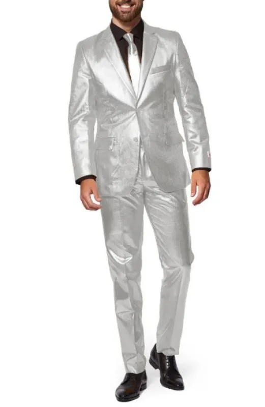 Shiny White Suit - Shiny Tuxedo made by Alberto Nardoni