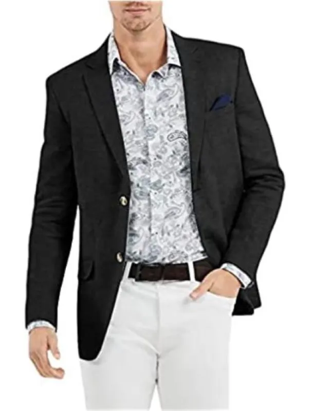 Linen Blazer - Black Linen Sportcoat made by Alberto Nardoni