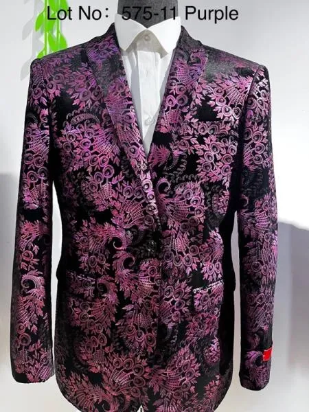 Retro Paris Suits Mens Suit Purple sold by Alberto Nardoni