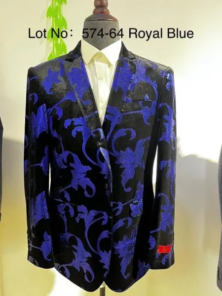Retro Paris Suits Mens Suit Royal Blue sold by Alberto Nardoni