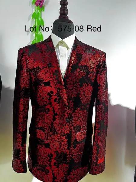 Retro Paris Suits Mens Suit Red sold by Alberto Nardoni