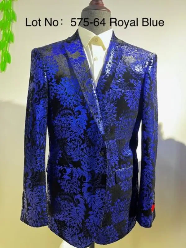 Retro Paris Suits Mens Suit Royal Blue made by Alberto Nardoni