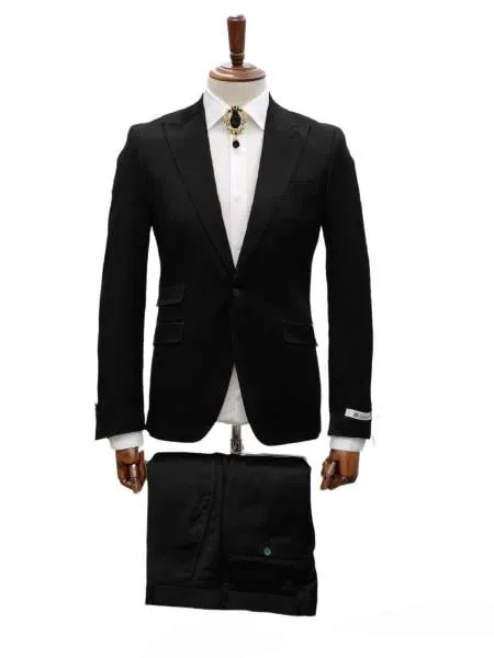 Mens Shiny Blazer - Black Sateen Vested Suit sold by Alberto Nardoni product image thumbnail 5