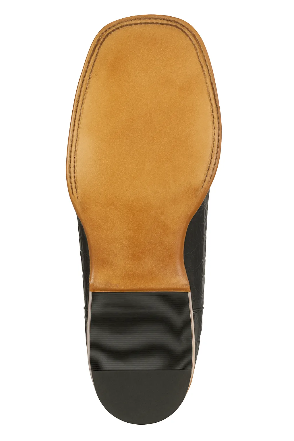 Los Altos Boots Men's Black Caiman Belly Wide Square Toe Boots sold by Alberto Nardoni product image thumbnail 5