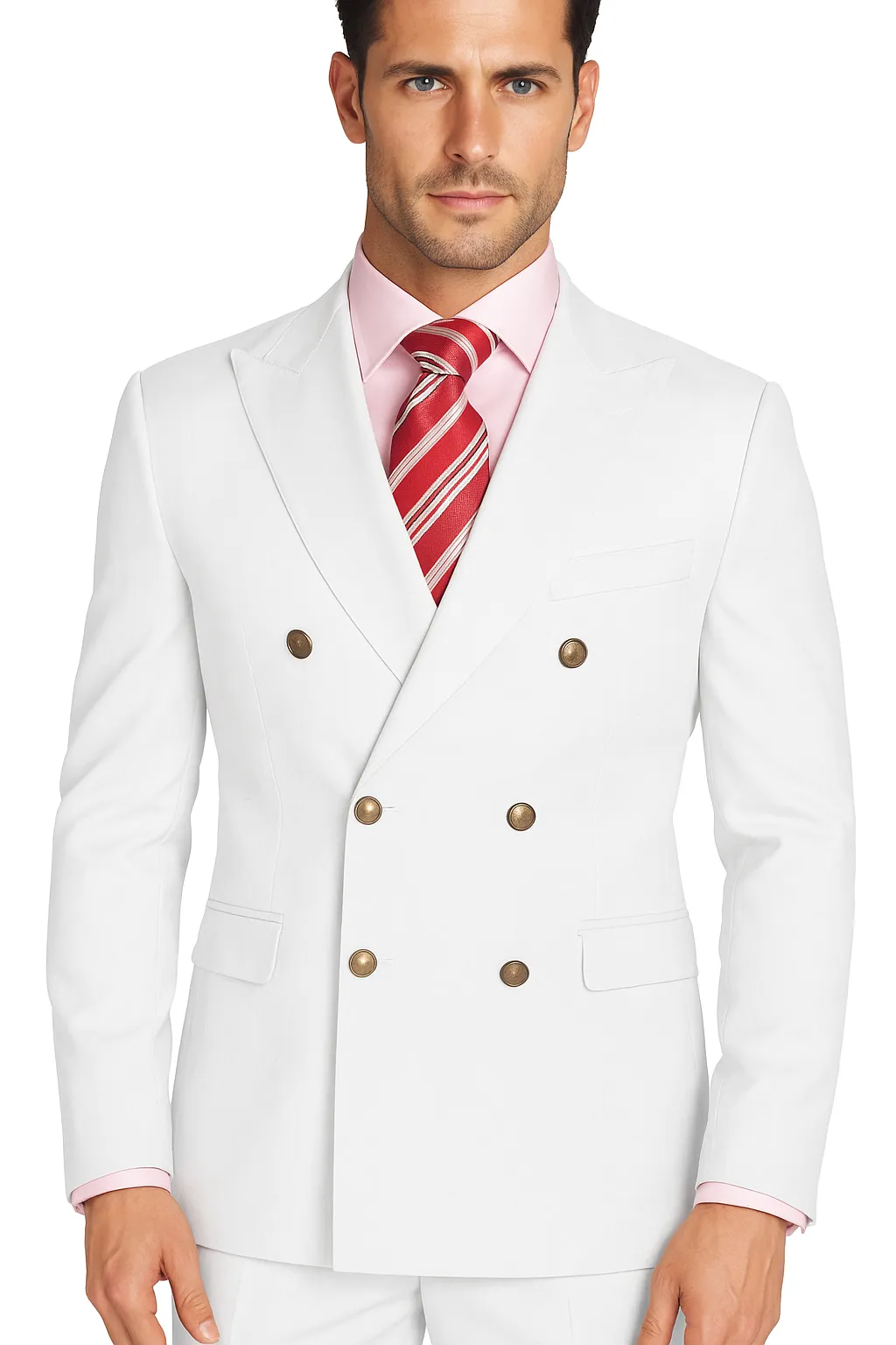 Men's High Quality Snow White Men's Double Breasted Suits Jacket Blazer Dinner Jacket sold by Alberto Nardoni product image thumbnail 4