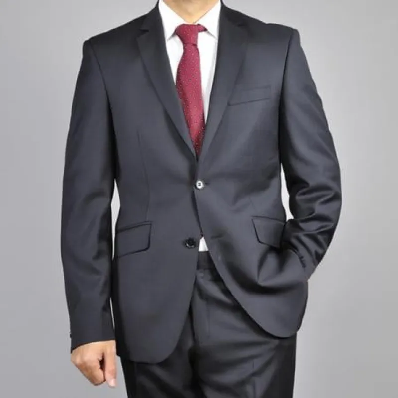 Tiglio Men's Black 2-Button Slim-Fit Suit - High End Suits - High Quality Suits made by Alberto Nardoni
