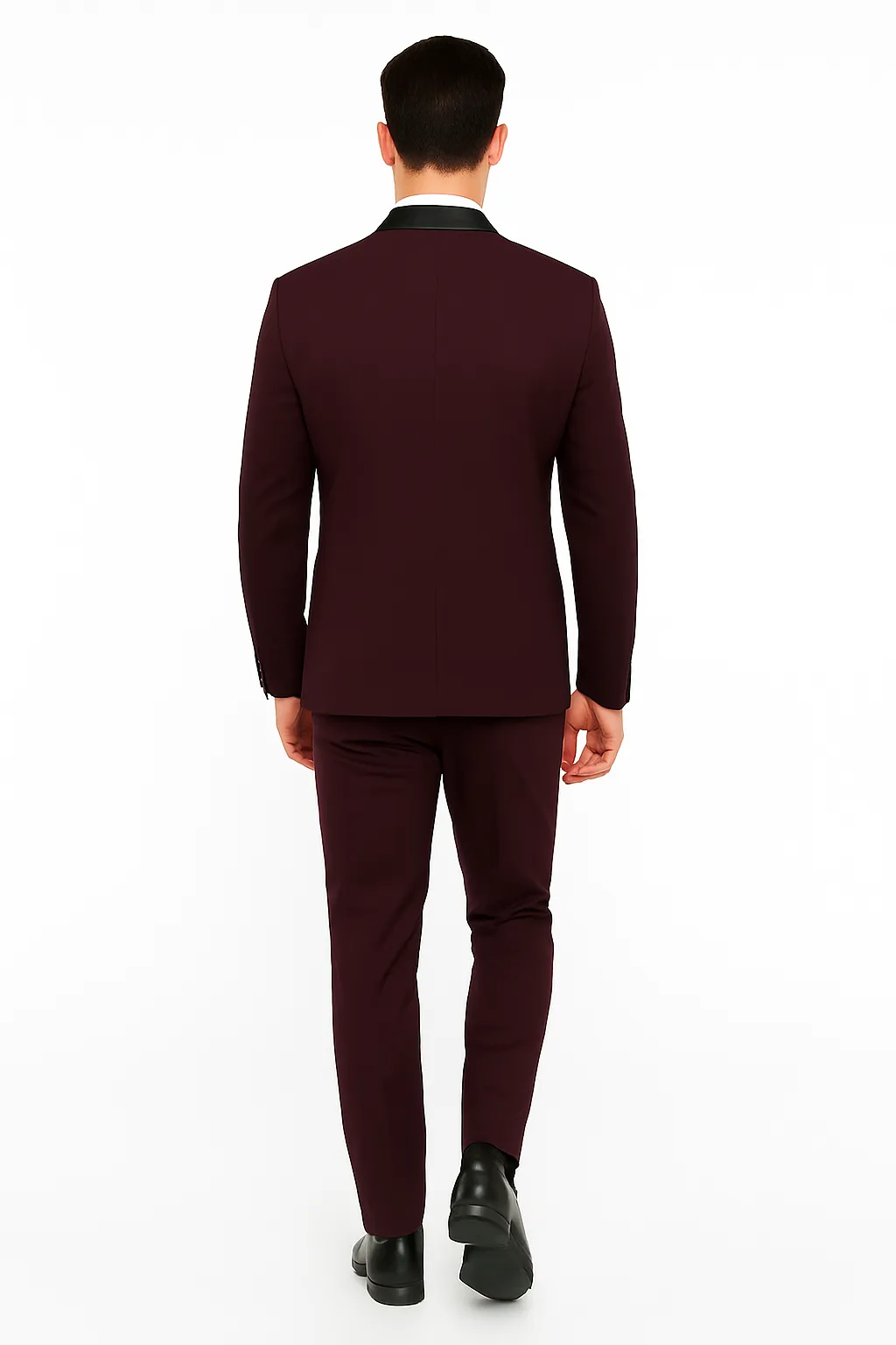 Men's Purple - Plum - Eggplant Jacket and Pants Two Button Shawl Lapel Tuxedo sold by Alberto Nardoni product image thumbnail 2