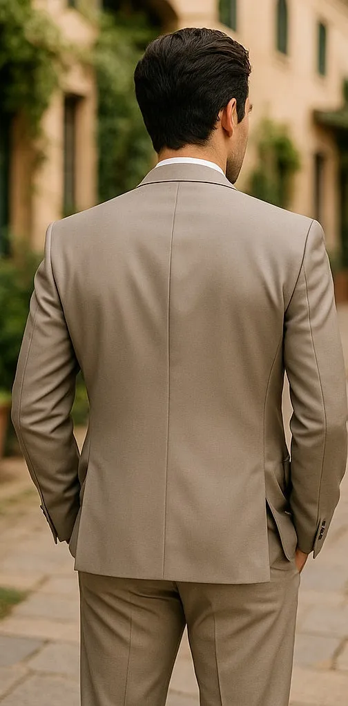 Beige Tuxedo - Tan Wedding Suit sold by Alberto Nardoni product image thumbnail 2