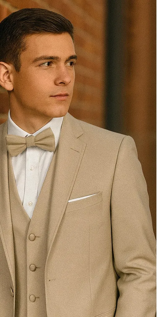 Beige Tuxedo - Tan Wedding Suit sold by Alberto Nardoni product image thumbnail 3