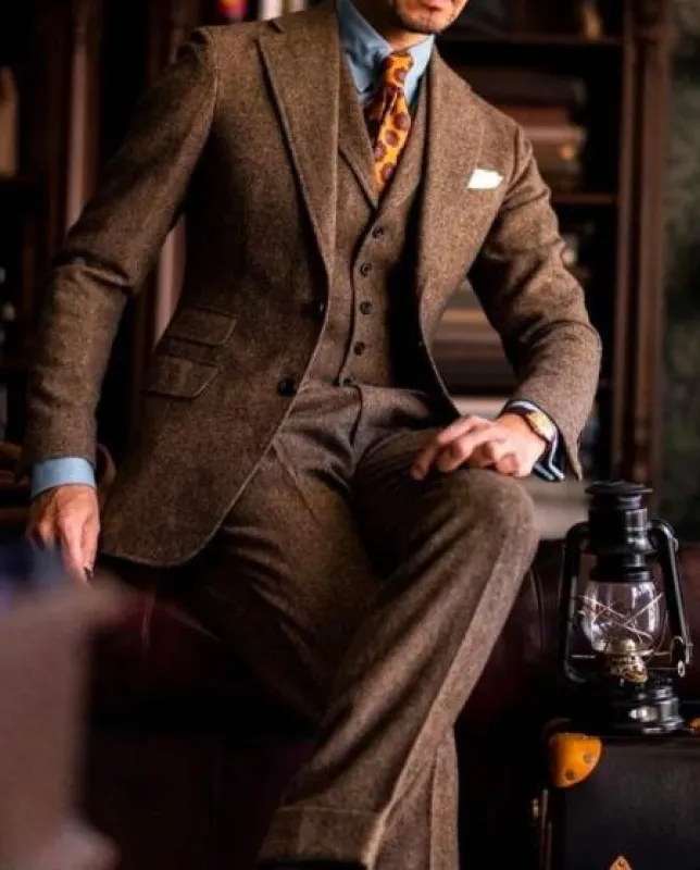 Mens Great Gatsby Costume - Great Gatsby Suit - Gatsby Clothes (Vest + Pants + Suit Shirt Tie Package) made by Alberto Nardoni