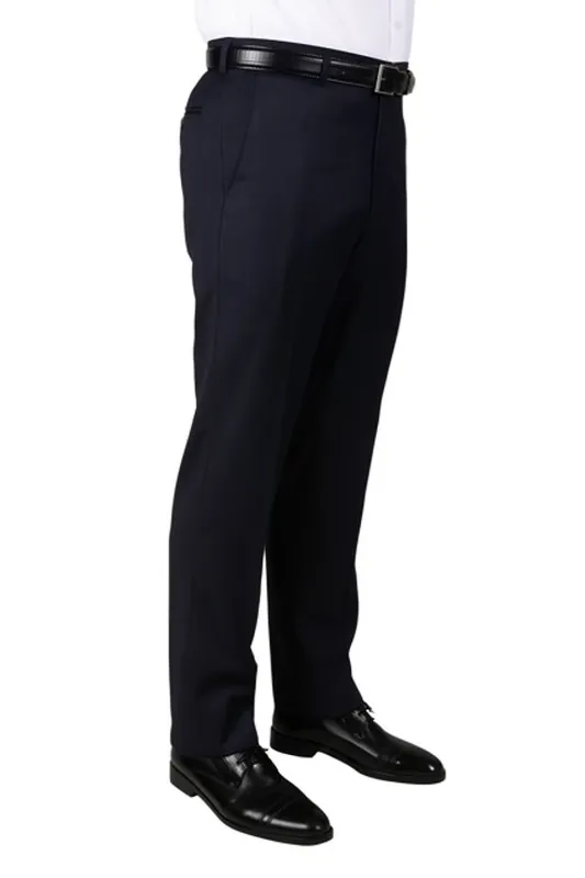 Mens Double Pleated Trousers - Double Pleated Dress Pants - Slacks Navy made by Alberto Nardoni