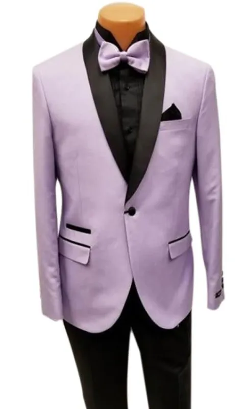 Men's One Button Shawl Lapel Lavender Prom 2026 Wedding Tuxedo Jacket & Pants Perfect for Prom 2026 & Wedding made by Alberto Nardoni