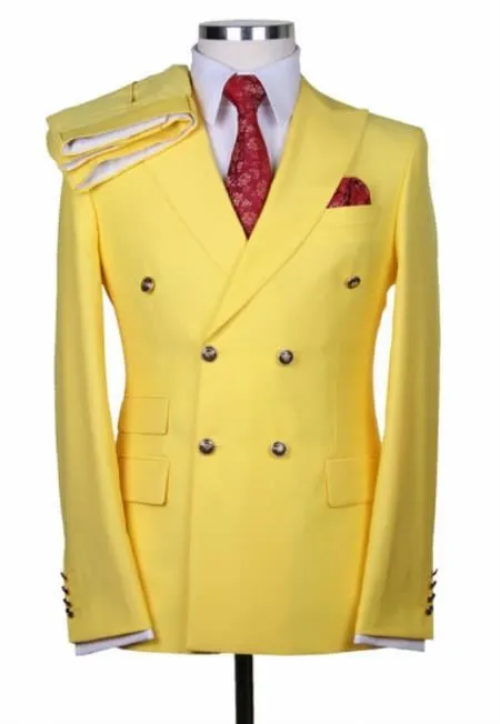 Mens Yellow Tuxedo Suit Plus Pants sold by Alberto Nardoni