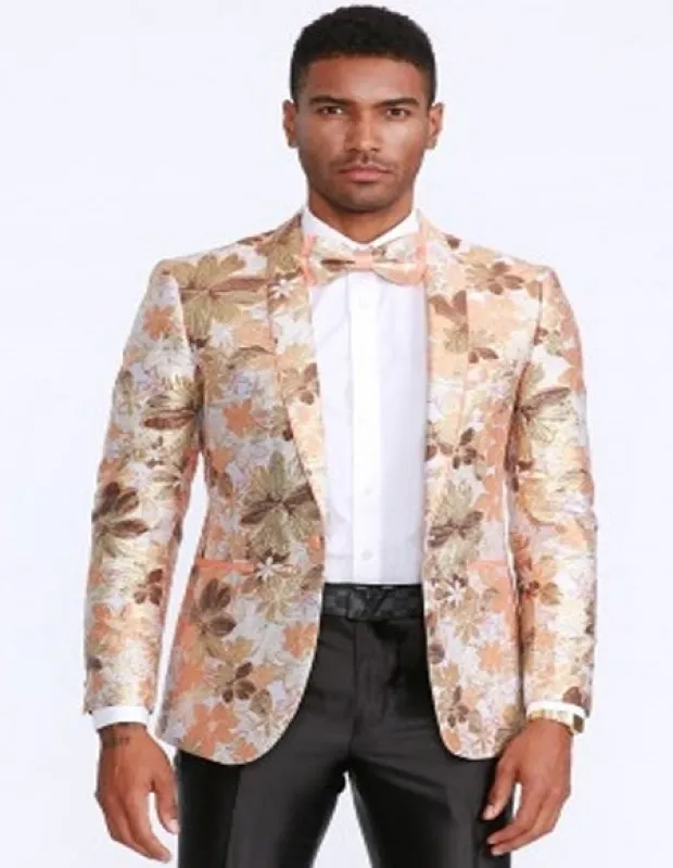 Orange Peach Blazer Tuxedo + Bowtie made by Alberto Nardoni