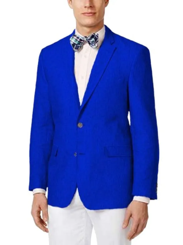 Mens Linen Blazer - Royal Blue Linen Sport Coat - Summer Blazer made by Alberto Nardoni