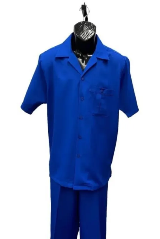 Big and Tall Walking Suit Blue made by Alberto Nardoni