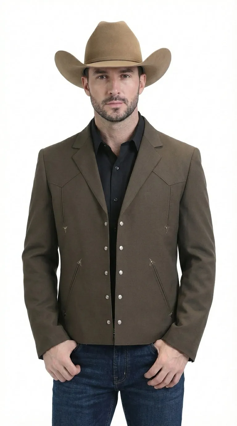 Mens Brown Western Blazer – Cowboy Style Casual Jacket Vintage Western Sport Coat Country Fashion Jacket sold by Alberto Nardoni product image thumbnail 3