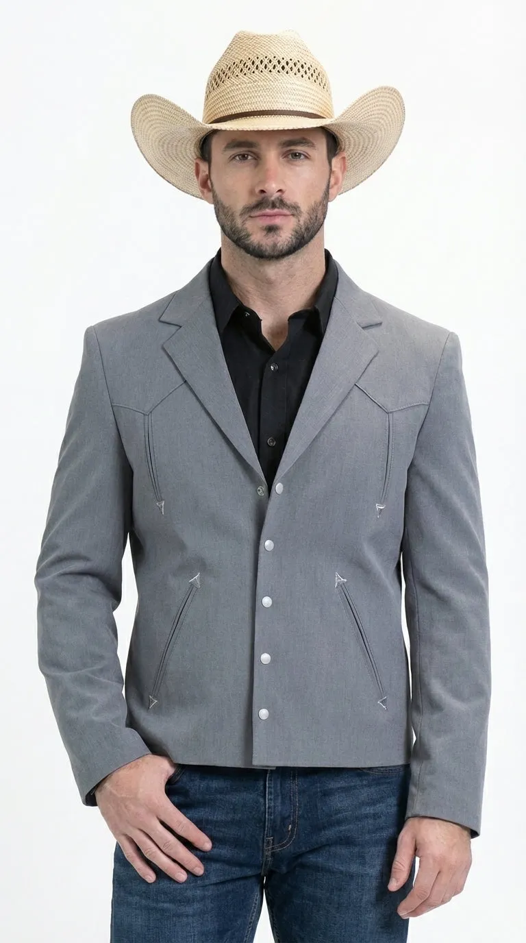 Mens Gray Western Blazer Set – Cowboy Style Jacket and Pants Outfit Classic Country Western Suit sold by Alberto Nardoni product image thumbnail 4
