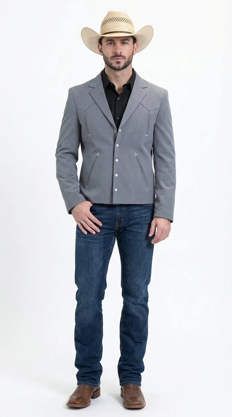 Mens Gray Western Blazer Set – Cowboy Style Jacket and Pants Outfit Classic Country Western Suit sold by Alberto Nardoni