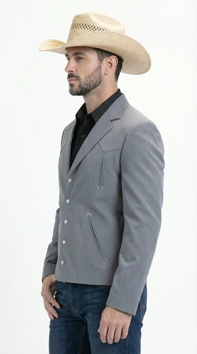 Mens Gray Western Blazer Set – Cowboy Style Jacket and Pants Outfit Classic Country Western Suit sold by Alberto Nardoni product image thumbnail 5