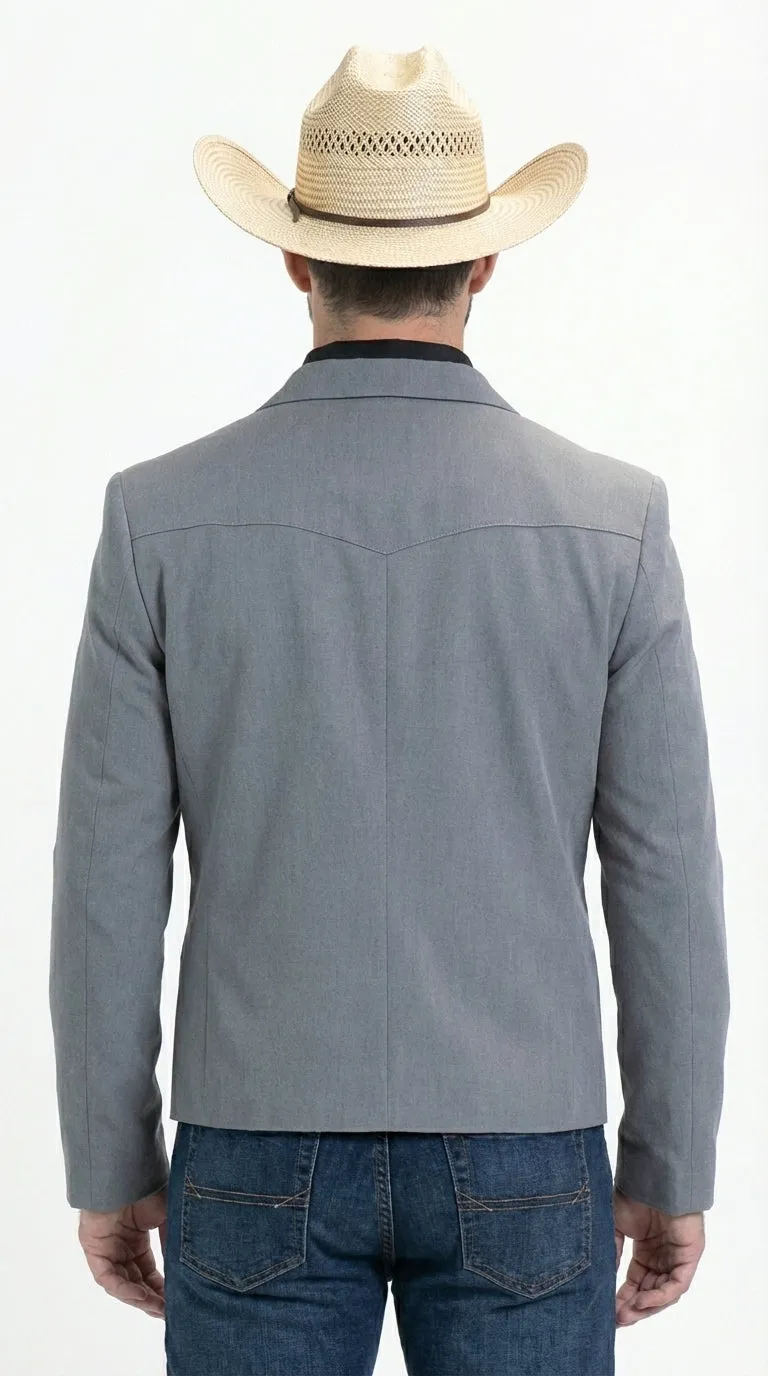 Mens Gray Western Blazer Set – Cowboy Style Jacket and Pants Outfit Classic Country Western Suit sold by Alberto Nardoni product image thumbnail 2