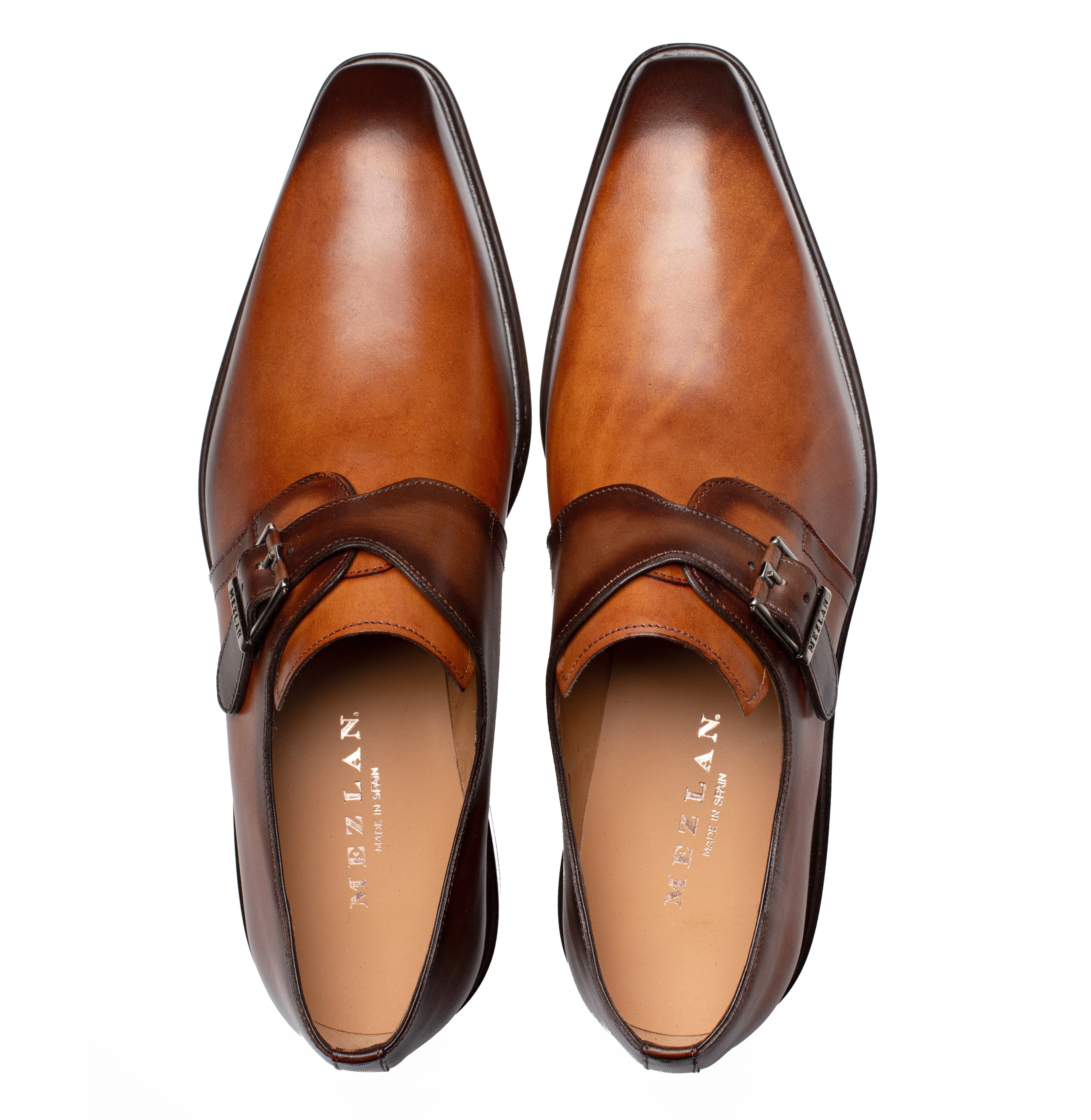 Mezlan Plain Toe Monk Strap Dress Shoe | Luxury Leather sold by Alberto Nardoni product image thumbnail 5