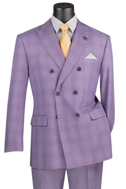 Mens Easter Suit - Jacket and Pants in Summer Color Light Purple Modern Fit Light Weight made by Alberto Nardoni