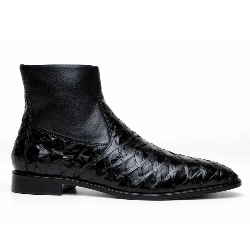 Belvedere London Black Genuine Crocodile Dress Shoe made by Alberto Nardoni