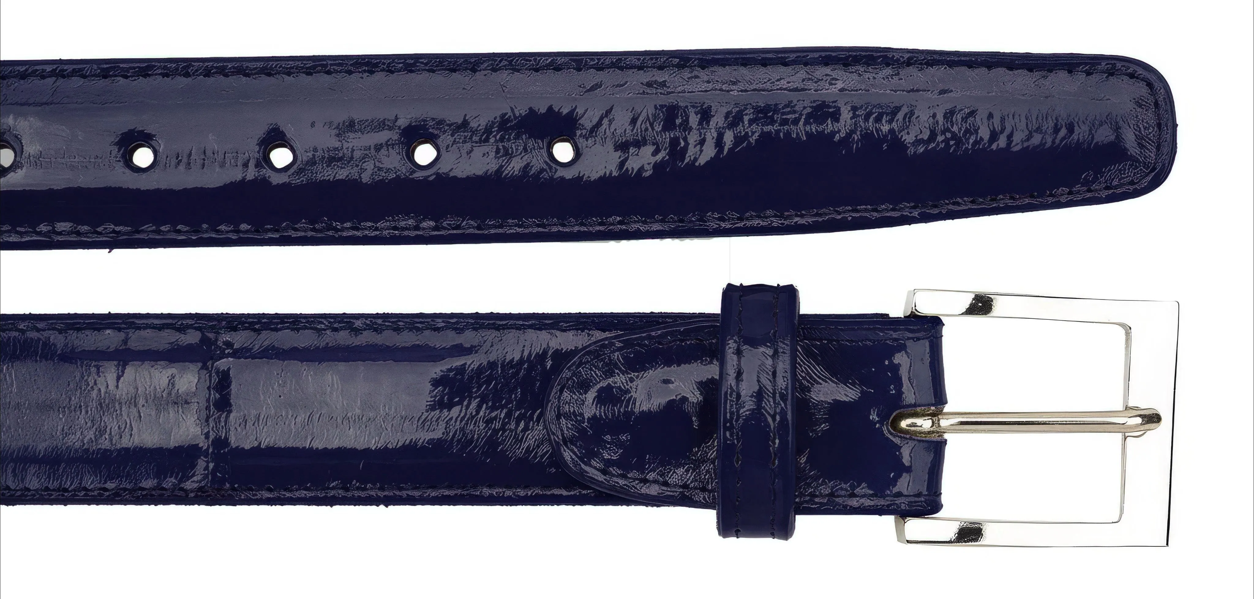 Belvedere Eel Belt- Navy sold by Alberto Nardoni