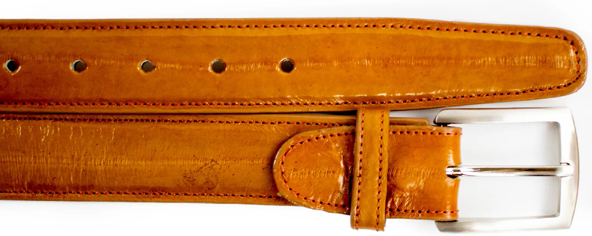 Belvedere Eel Belt- Camel made by Alberto Nardoni