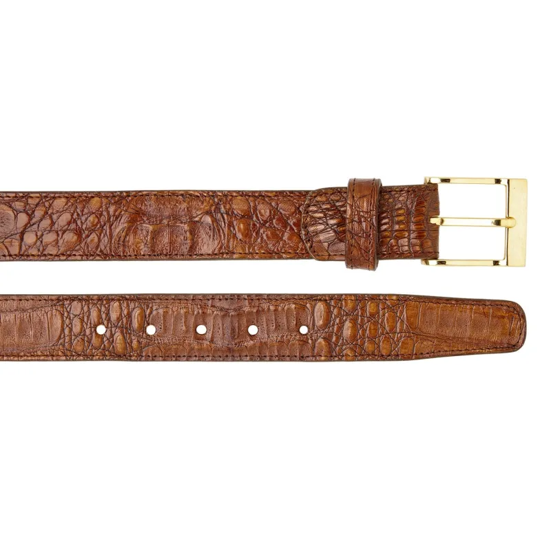 Belvedere Caiman Belt- Walnut made by Alberto Nardoni