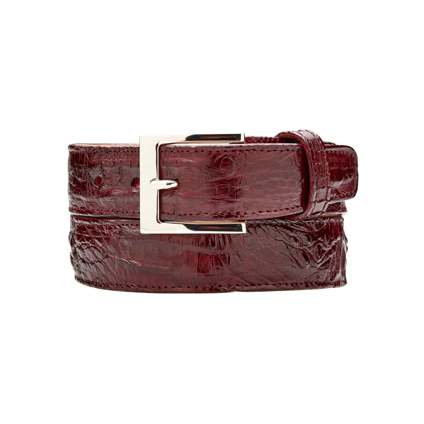 Belvedere Caiman Belt- Burgundy sold by Alberto Nardoni product image thumbnail 2