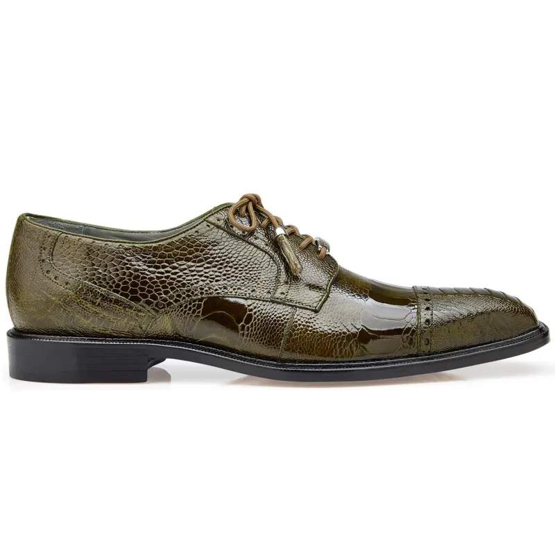 Belvedere Batta - Olive Genuine Crocodile Leather Shoe made by Alberto Nardoni