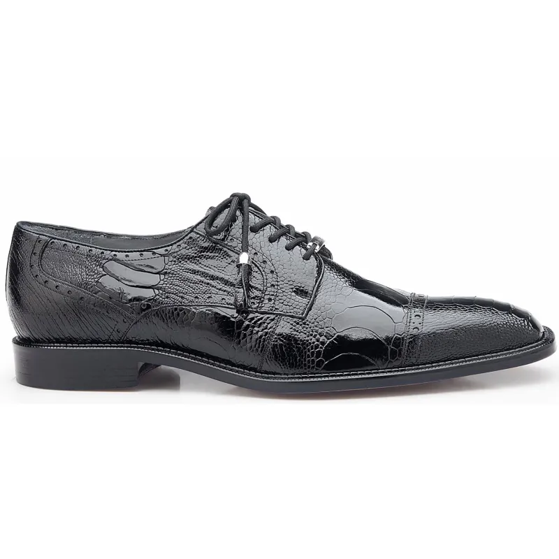 Belvedere Batta Black Genuine Crocodile Dress Shoe made by Alberto Nardoni