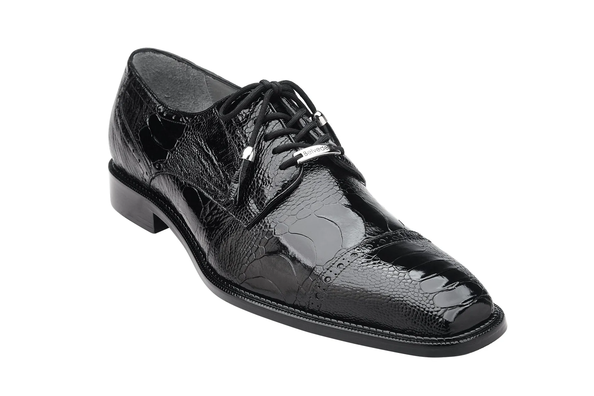 Belvedere Batta Black Genuine Crocodile Dress Shoe sold by Alberto Nardoni product image thumbnail 2