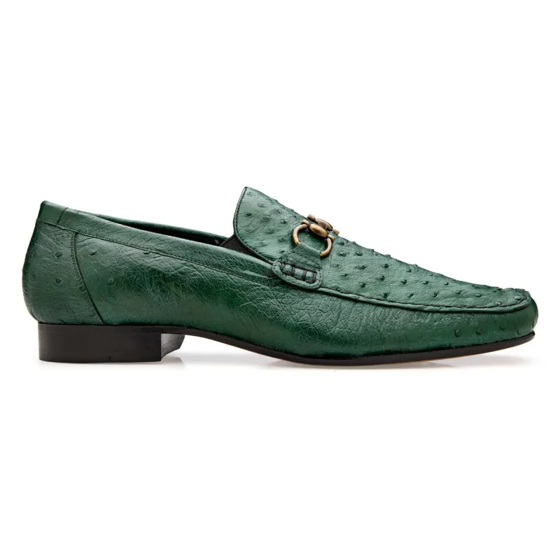 Belvedere Bartolo Forest Green Alligator Oxford made by Alberto Nardoni