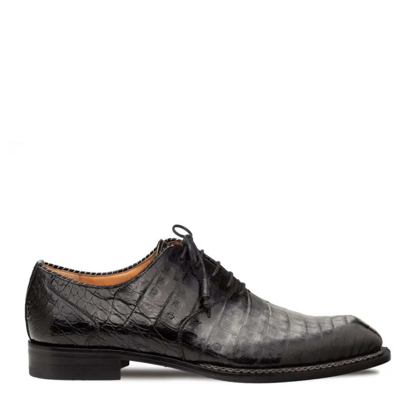 Mezlan Westside Oxford: Two-Tone Croc Luxury Dress Shoe made by Mezlan