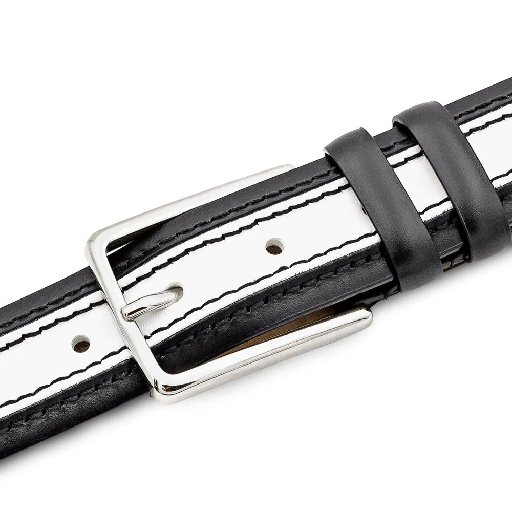 Mezlan Two-Tone Leather Belt for Men sold by Alberto Nardoni