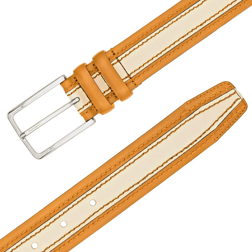 Mezlan Two-Tone Leather Belt for Men sold by Alberto Nardoni product image thumbnail 5