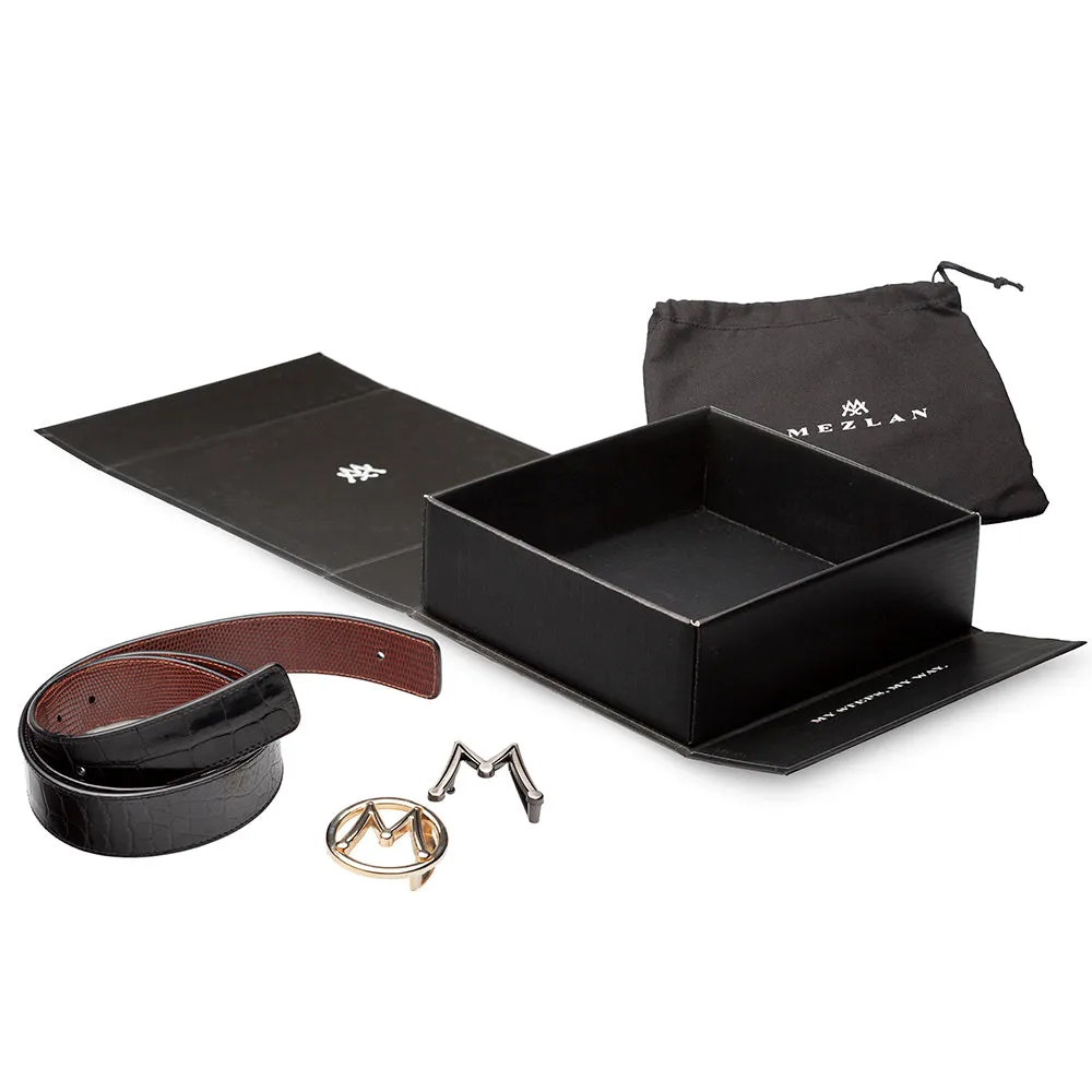 Mezlan Reversible Exotic Strap / Interchangeable Dual Buckles sold by Alberto Nardoni product image thumbnail 4