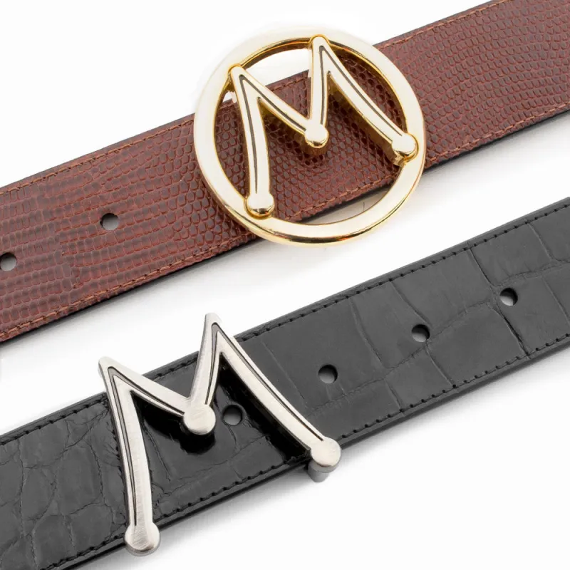 Mezlan Reversible Exotic Strap / Interchangeable Dual Buckles made by Mezlan