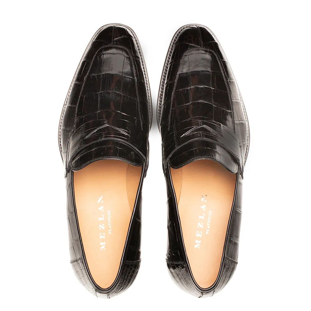 Mezlan Piccolo Alligator Penny Loafer - Luxury Menswear sold by Alberto Nardoni product image thumbnail 5
