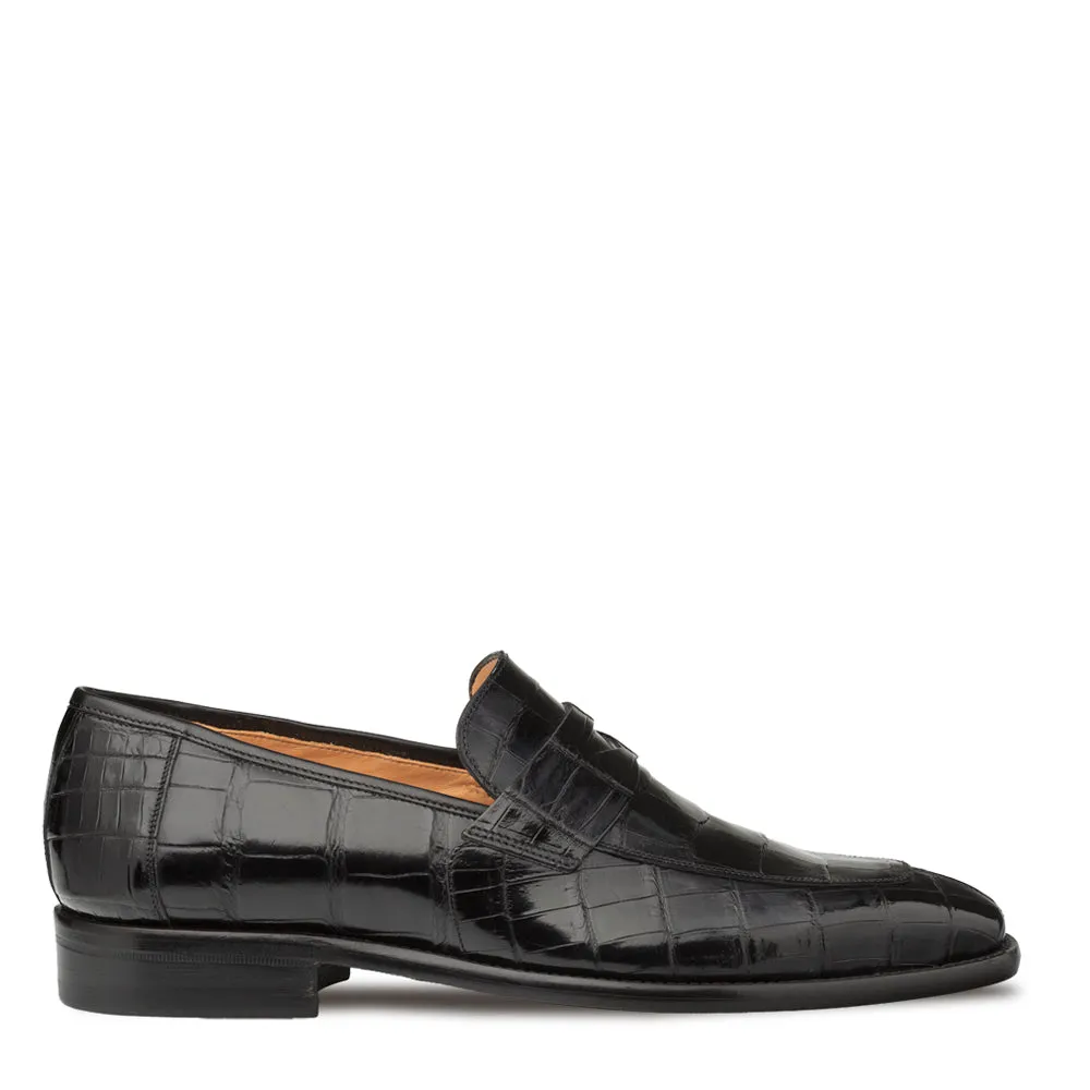 Mezlan Piccolo Alligator Penny Loafer - Luxury Menswear sold by Alberto Nardoni