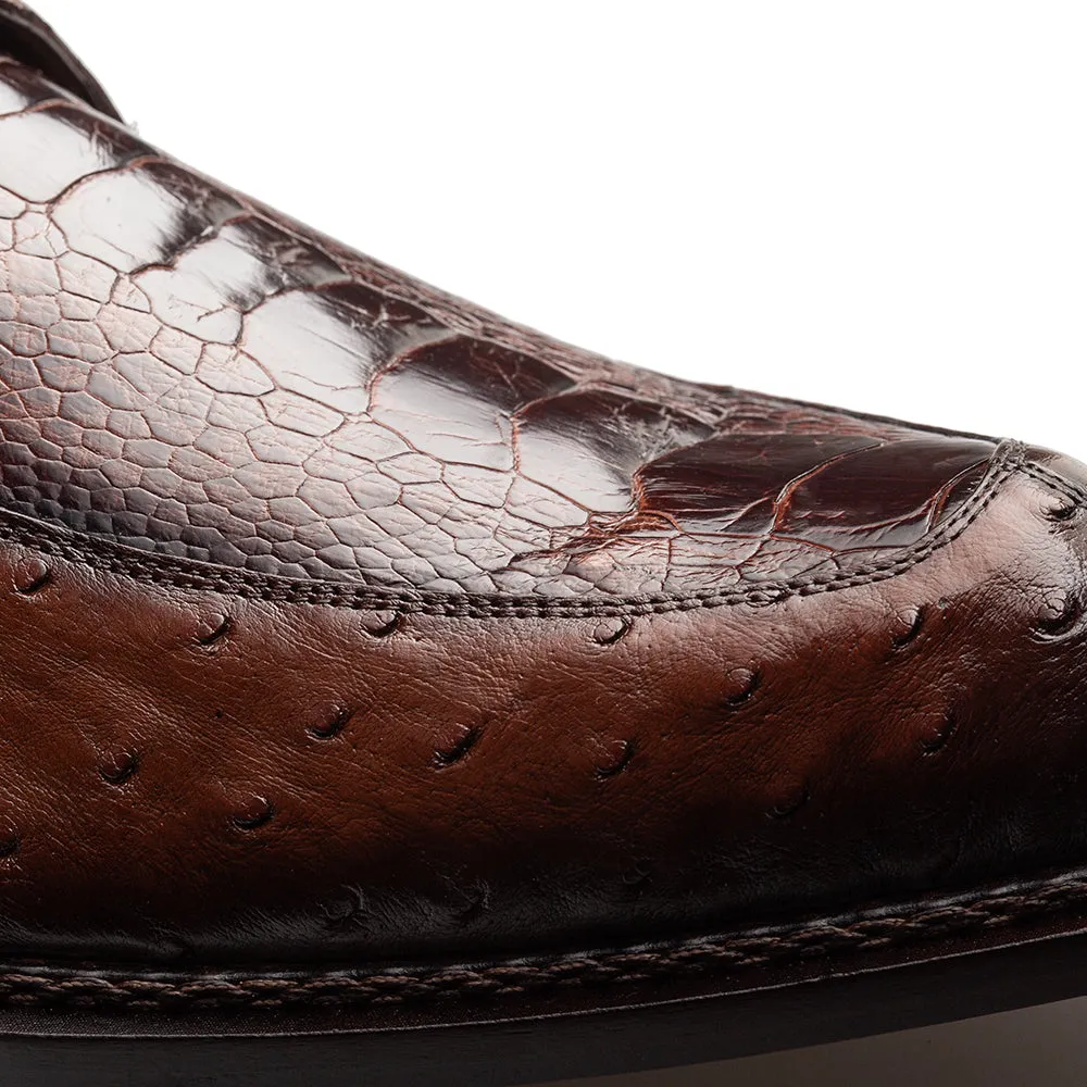 Mezlan Ostrich Split Toe Derby | Luxury Leather Dress Shoe sold by Alberto Nardoni product image thumbnail 4