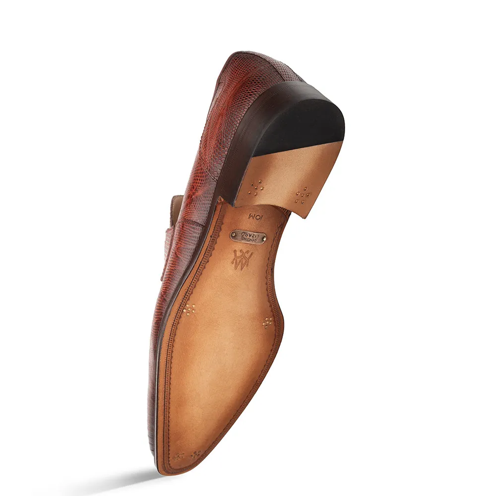 Mezlan Mayor Lizard Penny Loafer - Luxury Men's Dress Shoe sold by Alberto Nardoni product image thumbnail 3