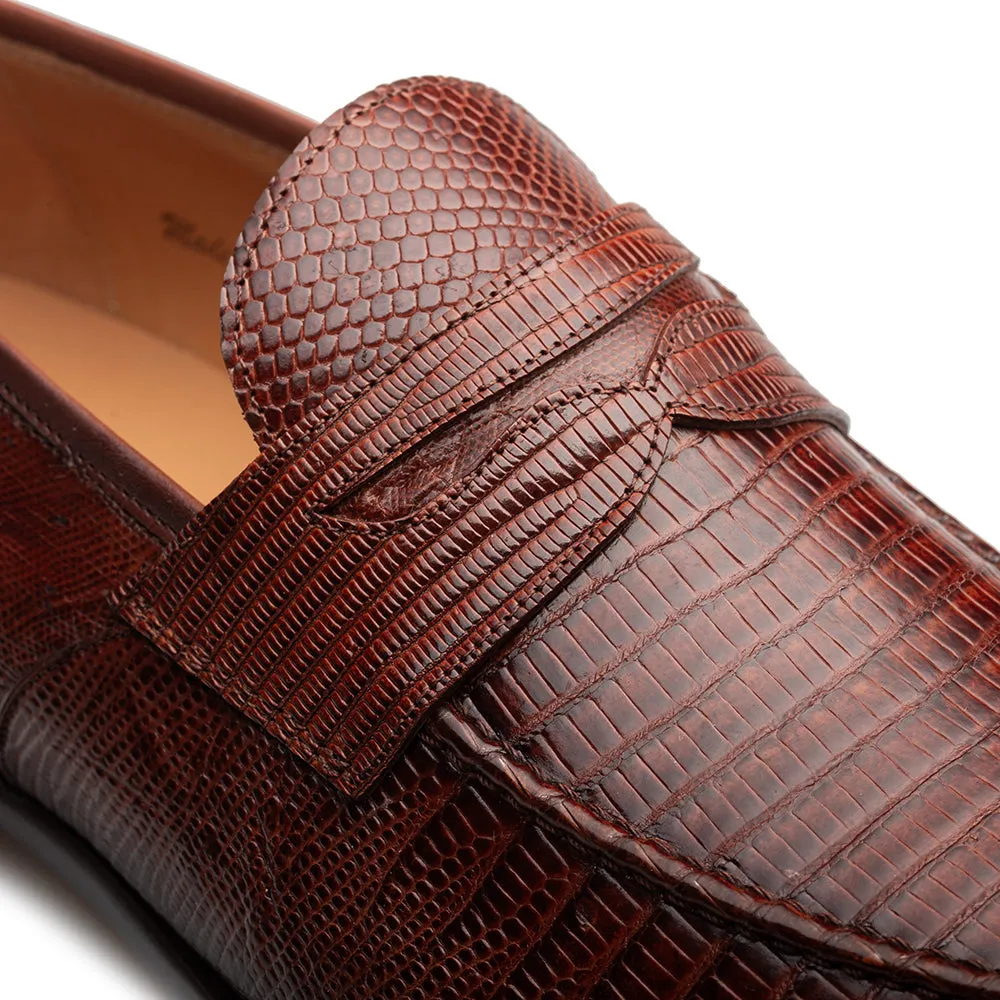 Mezlan Mayor Lizard Penny Loafer - Luxury Men's Dress Shoe sold by Alberto Nardoni product image thumbnail 4